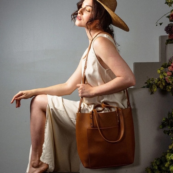 Henny & Lev Vegan Leather Crossbody Tote Bag - NWT - Picture 4 of 10